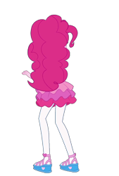 Size: 654x966 | Tagged: safe, artist:blockslikepl, derpibooru import, pinkie pie, human, equestria girls, g4, female, rear view, simple background, solo, transparent background