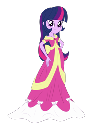 Size: 2500x3606 | Tagged: safe, artist:cartoonmasterv3, artist:nie-martw-sie-o-mnie, derpibooru import, twilight sparkle, twilight sparkle (alicorn), alicorn, human, equestria girls, g4, clothes, coronation, coronation dress, dress, humanized, long dress, long skirt, princess dress, simple background, skirt, solo, transparent background