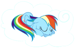 Size: 1458x950 | Tagged: safe, artist:iks83, derpibooru import, rainbow dash, pegasus, pony, g4, animated, cloud, female, gif, mare, simple background, sleeping, snoring, solo, transparent background