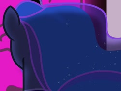 Size: 1426x1080 | Tagged: safe, derpibooru import, screencap, princess luna, alicorn, g4, the crystal empire, back of head, cropped