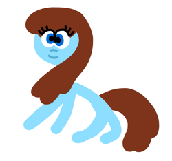 Size: 969x906 | Tagged: safe, artist:emilycreator63, derpibooru import, earth pony, pony, g4, 1000 hours in ms paint, cute, eye clipping through hair, female, lana del rey, mare, no ears, ponified, ponified celebrity, rule 85, simple background, sitting, solo, species swap, stick figure, white background