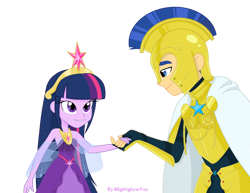 Size: 828x639 | Tagged: safe, artist:nightglowfan, flash sentry, twilight sparkle, human, equestria girls, female, flashlight, guard, male, royal guard, shipping, simple background, straight, transparent background