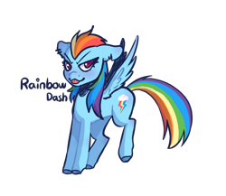 Size: 830x720 | Tagged: safe, artist:thesilvercatt, derpibooru import, rainbow dash, pegasus, pony, g4, :p, female, frown, full body, mare, simple background, smiling, solo, spread wings, tongue, tongue out, transparent background, wings