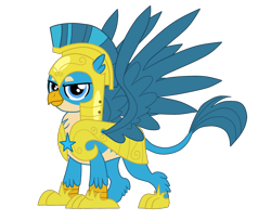 Size: 2345x1900 | Tagged: safe, artist:gmaplay, derpibooru import, gallus, griffon, the last problem, armor, older, older gallus, royal guard, royal guard gallus, simple background, solo, transparent background