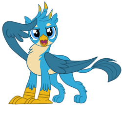 Size: 1590x1492 | Tagged: safe, artist:gmaplay, derpibooru import, gallus, griffon, cute, gallabetes, male, simple background, solo, transparent background, wing hands, wings