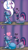 Size: 4088x7257 | Tagged: safe, artist:fancy_blue, derpibooru import, trixie, twilight sparkle, unicorn twilight, pony, unicorn, fanfic:sexier short stories with particularly pregnant ponies, g4, 2 panel comic, belly, belly button, big belly, cape, clothes, comic, commission, curtains, dust, ears, emanata, exclamation point, fetish, floating heart, floppy ears, frown, hat, heart, huge belly, hyper, hyper belly, hyper pregnancy, impossibly large belly, interrobang, magic, magic aura, no dialogue, outie belly button, pictogram, pointy ponies, preglight sparkle, pregnancy transfer, pregnant, pregxie, question mark, smiling, stage, story included, surprised, trixie's cape, trixie's hat