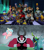 Size: 1280x1440 | Tagged: safe, edit, edited screencap, screencap, cozy glow, lord tirek, queen chrysalis, bird, centaur, changeling, changeling queen, dog, duck, human, mouse, pegasus, taur, unicorn, g4, season 9, the ending of the end, aqua, disney, donald duck, goofy (disney), kairi, kingdom hearts, kingdom hearts 3d: dream drop distance, legion of doom, mickey mouse, riku, roxas, sora, square enix, terra, ventus, xion