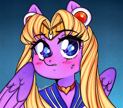 Size: 950x841 | Tagged: safe, artist:thomasray000, derpibooru import, pegasus, pony, anime, female, gradient background, mare, ponified, sailor moon, sailor moon (series), solo, species swap