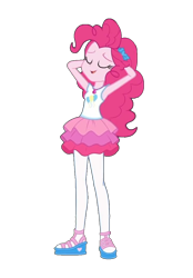 Size: 732x1050 | Tagged: safe, artist:blockslikepl, derpibooru import, edit, edited screencap, screencap, pinkie pie, human, equestria girls, g4, clothes, female, not a vector, rah rah skirt, simple background, skirt, transparent background