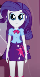 Size: 490x936 | Tagged: safe, artist:qbert2kcat, derpibooru import, rarity, equestria girls, g4, boots, clothes, clothes swap, high heel boots, shirt, shoes, skirt, solo