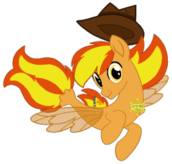 Size: 656x625 | Tagged: safe, artist:noi kincade, derpibooru import, oc, oc only, oc:firey ratchet, pegasus, sea pony, seapony (g4), g4, badge, cute, dorsal fin, fedora, fin, fin wings, fins, fish tail, flowing mane, flowing tail, hat, looking at you, male, scales, seaponified, simple background, smiling, smiling at you, solo, species swap, spread wings, stallion, swimming, tail, transparent background, wings