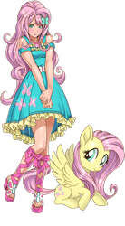 Size: 413x750 | Tagged: safe, artist:shunya yamashita, derpibooru import, fluttershy, human, pony, g4, clothes, human ponidox, humanized, kotobukiya, kotobukiya fluttershy, self paradox, self ponidox, simple background, transparent background