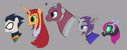 Size: 2048x809 | Tagged: safe, artist:house-of-tykayl, derpibooru import, alicorn, bat pony, changeling, cyborg, earth pony, pony, robot, robot pony, alicornified, bat ponified, beast boy, cloak, clothes, costume, crossover, dc comics, design, female, height difference, height scale, line-up, male, mare, mask, ponified, race swap, raven (dc comics), robin, size chart, size comparison, species swap, stallion, starfire, superhero, teen titans