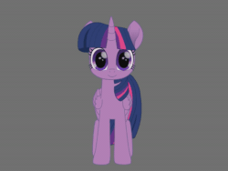 Size: 600x450 | Tagged: safe, artist:k. dale, derpibooru import, twilight sparkle, twilight sparkle (alicorn), alicorn, pony, 360, animated, cute, female, gray background, movie accurate, simple background, solo, spinning, twiabetes
