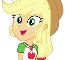 Size: 492x450 | Tagged: safe, artist:marcoequestrian98, derpibooru import, edit, edited screencap, screencap, applejack, human, equestria girls, g4, rollercoaster of friendship, applejack's hat, background removed, clothes, cowboy hat, equestria girls specials, female, geode of super strength, hat, magical geodes, not a vector, open mouth, simple background, solo, transparent background