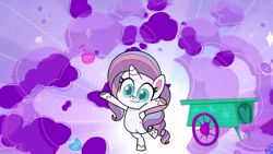 Size: 900x506 | Tagged: safe, derpibooru import, screencap, potion nova, pony, unicorn, g4, g4.5, meet potion nova!, my little pony: pony life, horn, solo, standing, standing on one leg