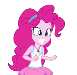 Size: 519x507 | Tagged: safe, artist:blockslikepl, derpibooru import, pinkie pie, human, equestria girls, g4, female, simple background, smiling, solo, transparent background