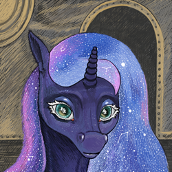 Size: 700x700 | Tagged: safe, artist:ptichnick, derpibooru import, princess luna, alicorn, solo