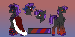 Size: 6000x3000 | Tagged: artist needed, safe, derpibooru import, oc, alicorn, antagonist, king