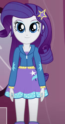 Size: 490x936 | Tagged: safe, artist:qbert2kcat, derpibooru import, rarity, equestria girls, g4, clothes, clothes swap, hoodie, shirt, skirt, solo