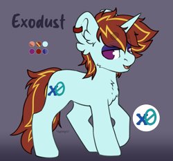 Size: 2577x2404 | Tagged: safe, artist:spoopygander, derpibooru import, oc, oc:exodust, pony, unicorn, horn, solo