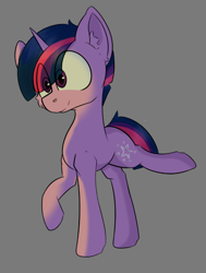 Size: 626x826 | Tagged: safe, artist:cotarsis, derpibooru import, twilight sparkle, unicorn twilight, pony, unicorn, ear fluff, ears, gray background, horn, simple background, sketch, solo