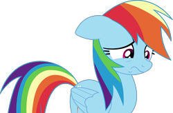 Size: 1935x1273 | Tagged: safe, artist:stephen-fisher, derpibooru import, rainbow dash, pegasus, g4, ears, female, floppy ears, remorse, sad, simple background, solo, transparent background, vector