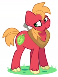 Size: 1476x1970 | Tagged: safe, artist:kindakismet, derpibooru import, big macintosh, earth pony, pony, g4, simple background, smiling, solo, white background