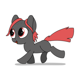 Size: 2000x2000 | Tagged: safe, derpibooru import, oc, oc only, oc:zippers, earth pony, pony, bald, cute, female, filly, foal, happy, running