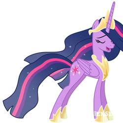 Size: 1280x1280 | Tagged: safe, artist:scienset, derpibooru import, edit, edited screencap, screencap, princess twilight 2.0, twilight sparkle, twilight sparkle (alicorn), alicorn, pony, g4, the last problem, female, future twilight, jewelry, mare, older, older twilight, older twilight sparkle (alicorn), regalia, simple background, solo, transparent background