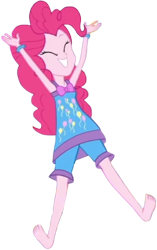 Size: 1579x2520 | Tagged: safe, derpibooru import, edit, edited screencap, editor:homersimpson1983, screencap, pinkie pie, human, equestria girls, g4, background removed, female, not a vector, solo