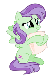 Size: 2121x2881 | Tagged: safe, artist:moonlightthegriffon, derpibooru import, edit, violet twirl, pegasus, pony, g4, base used, female, friendship student, hug, mare, pillow, pillow hug, simple background, smiling, solo, spread wings, transparent background, wings