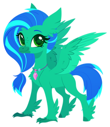 Size: 2345x2720 | Tagged: safe, artist:belka-sempai, derpibooru import, part of a set, oc, oc only, oc:sky splash, classical hippogriff, hippogriff, g4, commission, female, freckles, hairband, jewelry, necklace, rule 63, simple background, smiling, solo, spread wings, transparent background, wings, ych result