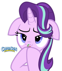 Size: 916x1052 | Tagged: safe, spike, starlight glimmer, :3, bedroom eyes, caprison, juice, licking, micro, shipping, simple background, sucking, tiny, tongue, tongue out, transparent background, vector