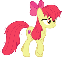 Size: 3239x3000 | Tagged: safe, artist:cloudy glow, derpibooru import, apple bloom, earth pony, pony, g4, .ai available, apple bloom's bow, bow, female, hair bow, mare, older, older apple bloom, simple background, solo, transparent background, vector