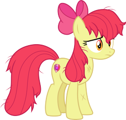 Size: 3139x3000 | Tagged: safe, artist:cloudy glow, derpibooru import, apple bloom, earth pony, pony, g4, .ai available, apple bloom's bow, bow, female, hair bow, mare, older, older apple bloom, simple background, solo, transparent background, vector