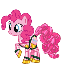 Size: 431x459 | Tagged: safe, artist:qjosh, derpibooru import, pinkie pie, earth pony, pony, robot, robot pony, g4, female, solo