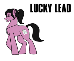 Size: 903x744 | Tagged: safe, artist:lionpatriot, derpibooru import, oc, oc only, oc:lucky lead, earth pony, pony, fanfic:stallion of tomorrow, dc comics, lois lane, ponified, ponytail, simple background, solo, species swap, white background