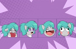 Size: 3600x2324 | Tagged: safe, artist:joaothejohn, derpibooru import, oc, oc:rikka, original species, pony, shark, shark pony, blushing, commission, cute, emoji, emotes, expressions, heart, laughing, meme, open mouth, poggers, shy, simple background, smiling, solo, your character here