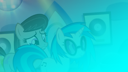 Size: 1280x720 | Tagged: safe, artist:epicheavytf2, artist:pyrogaming, derpibooru import, dj pon-3, octavia melody, vinyl scratch, earth pony, pony, unicorn, g4, slice of life (episode), absolutenutcase162, bowtie, cherenkov radiation, demon core, duo, duo female, female, glasses, horn, imminent death, mare, meme, record, shitposting, this will end in death, this will end in radiation poisoning, this will end in tears, this will end in tears and/or death, unaware