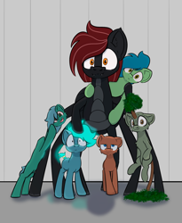 Size: 1679x2045 | Tagged: safe, artist:cotarsis, derpibooru import, oc, oc:irvin, monster pony, original species, pony, spiderpony, headless, looking at you, modular, q&a, simple background