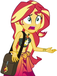 Size: 1906x2520 | Tagged: safe, derpibooru import, editor:homersimpson1983, editor:mrtoonlover83, sunset shimmer, equestria girls, forgotten friendship, g4, 2d, bare shoulders, belly button, clothes, equestria girls specials, geode of empathy, magical geodes, midriff, sarong, simple background, sleeveless, swimsuit, transparent background, vector