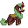Size: 32x32 | Tagged: safe, artist:cupute, derpibooru import, cinder glow, summer flare, kirin, g4, animated, commission, digital art, gif, micro, pixel animation, pixel art, png, simple background, solo, transparent background, ych result