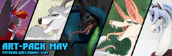 Size: 1520x500 | Tagged: safe, artist:sunny way, derpibooru import, queen chrysalis, anthro, bat, deer, dog, fox, horse, unicorn, g4, 3d, advertisement, alacorna, art, artwork, cervine, craft, digital art, female, feral, figurine, flying fox, horn, lady amalthea, male, mare, reward, sculpture, the last unicorn, zbrush