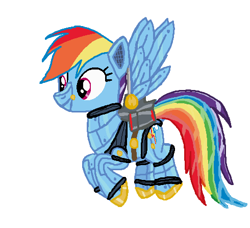 Size: 490x446 | Tagged: safe, artist:qjosh, derpibooru import, rainbow dash, pegasus, pony, robot, robot pony, g4, female, rainbot dash, roboticization, transformation, transformation sequence