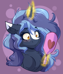Size: 3048x3584 | Tagged: safe, artist:witchtaunter, derpibooru import, oc, oc only, oc:witching hour, pony, unicorn, blushing, bust, female, freckles, horn, magic, mirror, portrait, rule 63, simple background, surprised