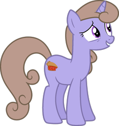 Size: 965x1024 | Tagged: safe, artist:cloudy glow, derpibooru import, edit, pony, unicorn, g4, background pony, female, horn, lilac custard, mare, recolor, simple background, smiling, solo, transparent background, vector, vector edit