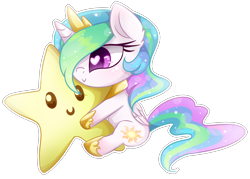 Size: 2096x1503 | Tagged: dead source, safe, artist:magnaluna, derpibooru import, princess celestia, alicorn, pony, g4, chibi, crown, cute, cutelestia, ethereal mane, ethereal tail, female, folded wings, heart, heart eyes, hoof shoes, horn, hug, jewelry, princess shoes, regalia, smiling, solo, stars, tail, tangible heavenly object, wingding eyes, wings