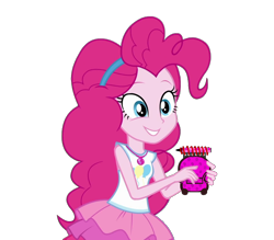 Size: 1700x1492 | Tagged: safe, artist:blockslikepl, derpibooru import, edit, edited screencap, screencap, pinkie pie, human, equestria girls, g4, background removed, blue's clues, female, handy dandy notebook, happy, long hair, not a vector, simple background, smiling, solo, teenager, transparent background