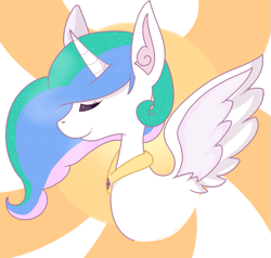 Size: 917x872 | Tagged: safe, artist:pluel, derpibooru import, princess celestia, alicorn, pony, g4, 2013, eyes closed, female, mare, solo